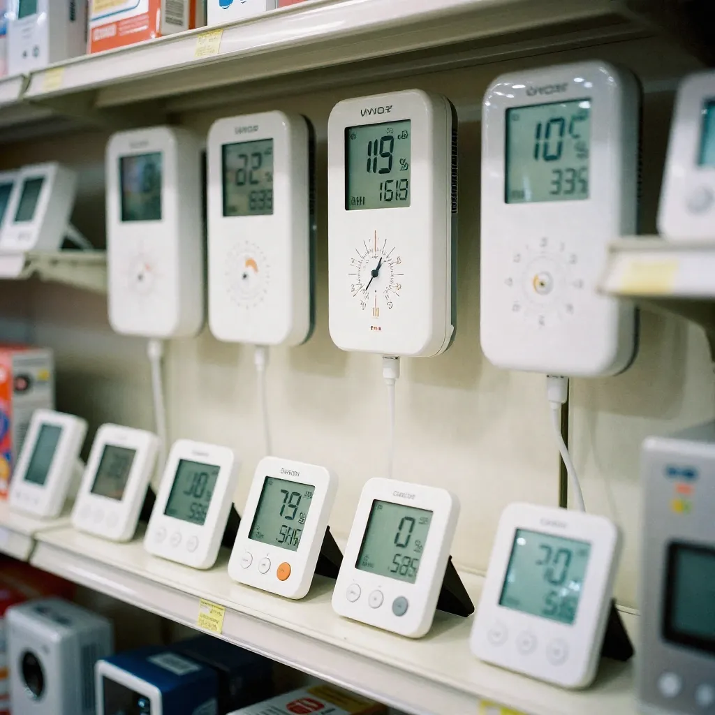 Wireless temperature and humidity sensor with digital display