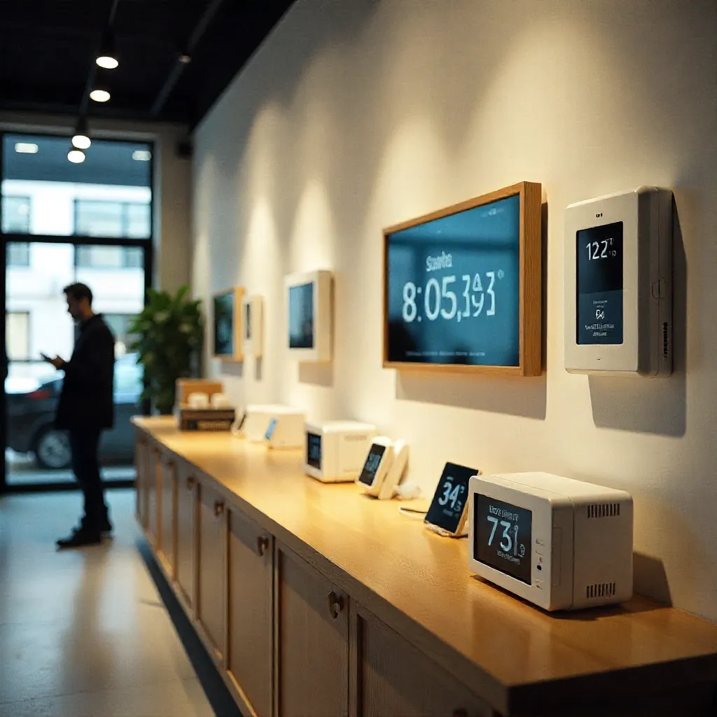 Smart home automation dashboard showing climate controls