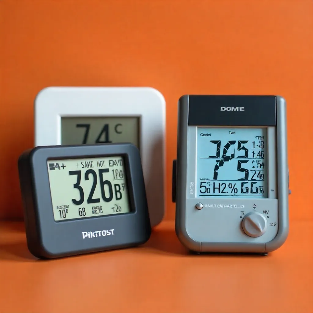 Wall-mounted temperature and humidity display